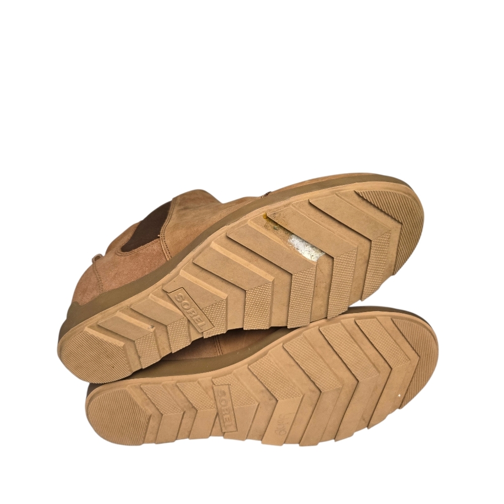 SOREL Evie II Chelsea Wedge Ankle Booties Tan Leather Waterproof‎ - Picture 15 of 16
